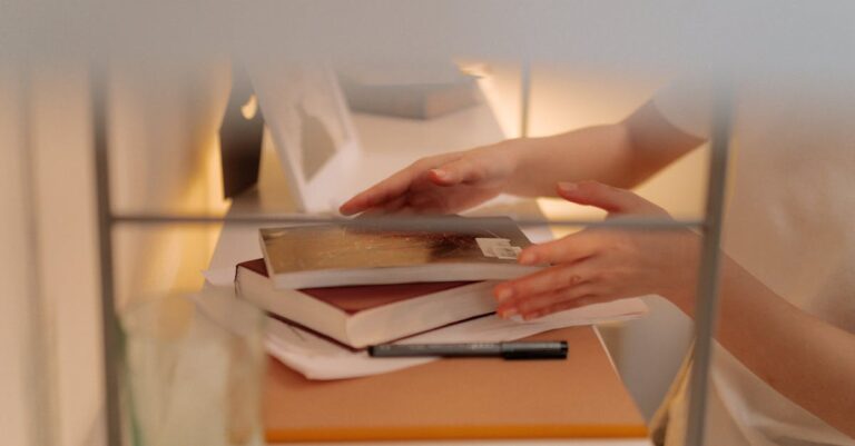 Flat lay com diploma, RG, projeto de pesquisa e comprovantes organizados sobre a mesa.