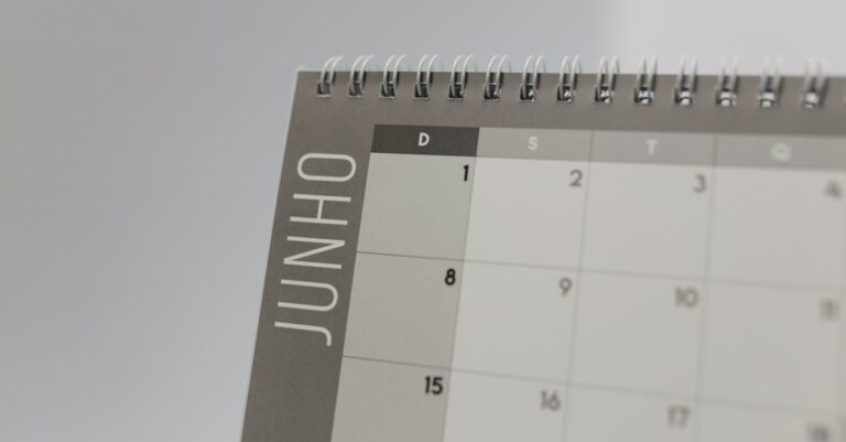 Pesquisador planejando passos de pesquisa em calendário de 7 dias