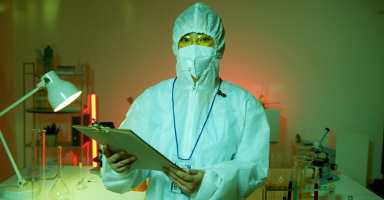 Pesquisador definindo padrões de metadados em documento, foco em escrita precisa